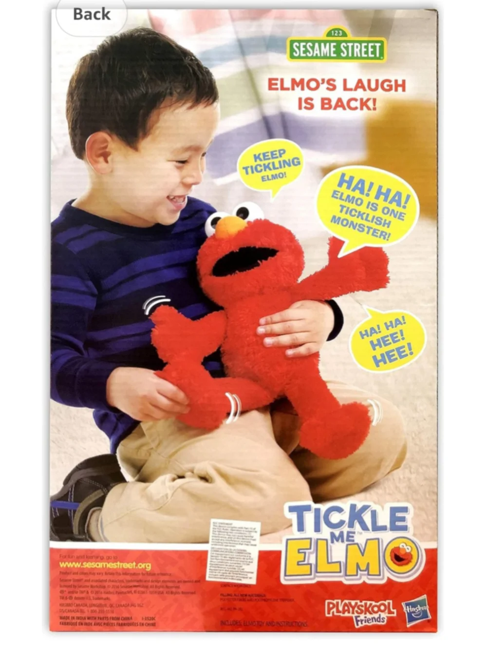 NEW Tickle Me Elmo Plush Laughing Toy 2016 Playskool Friends Sesame Street